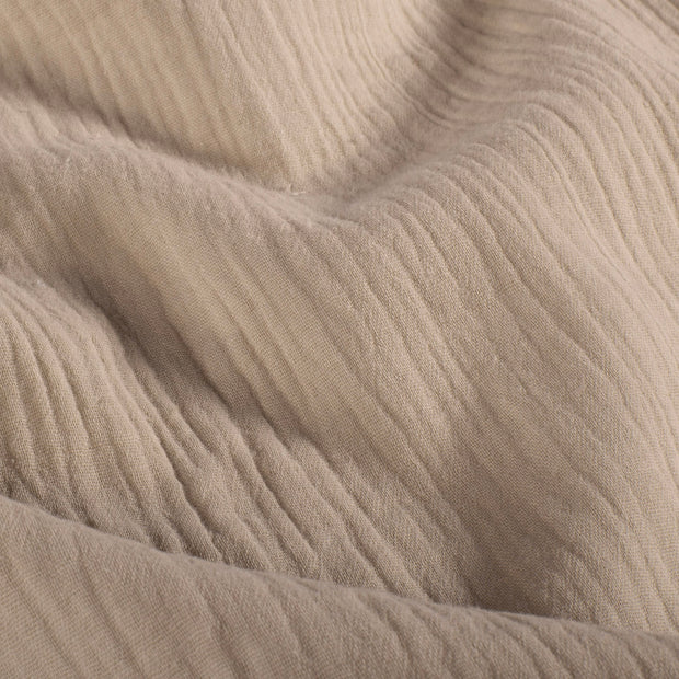 Double gaze très large tissu Unicolore Beige