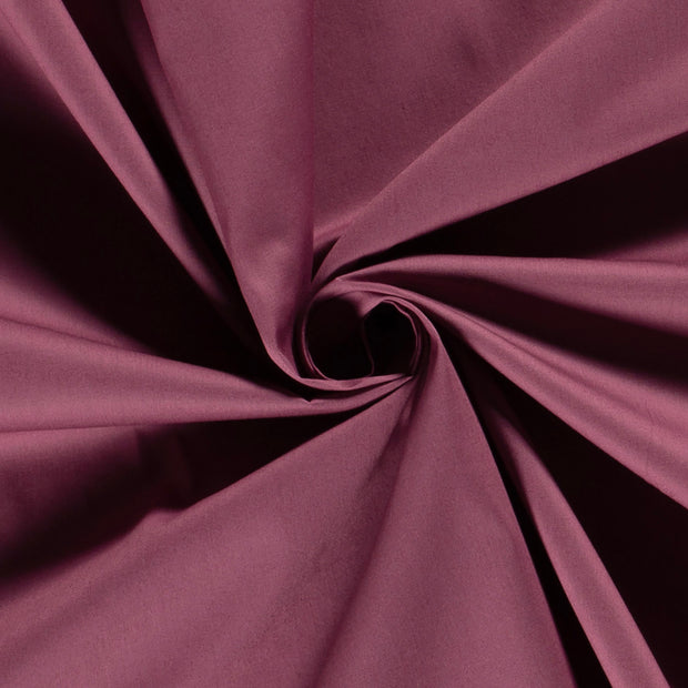 Popeline de Coton tissu Bordeaux 