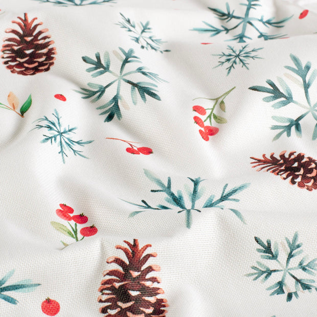 Panama fabric Christmas stars Optical White