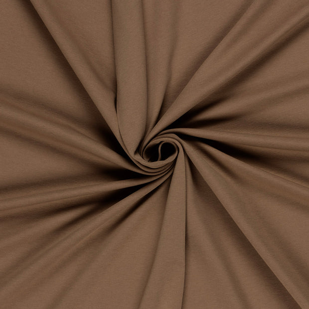 French Terry GOTS organic fabric Taupe Grey 