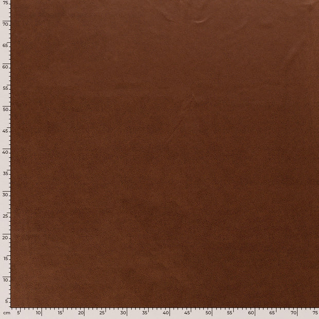 Cuir Suèdé tissu Unicolore Marron