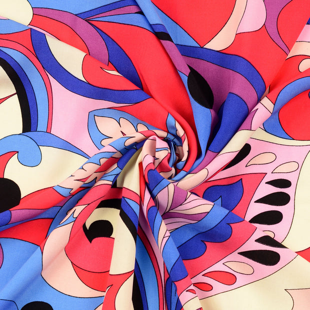 Popeline de Viscose tissu Multicolore 