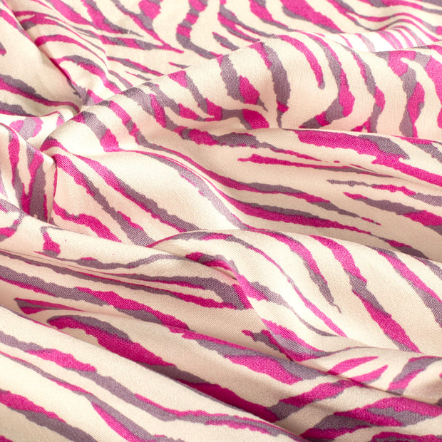 Viscose Satin tissu Abstrait Rose