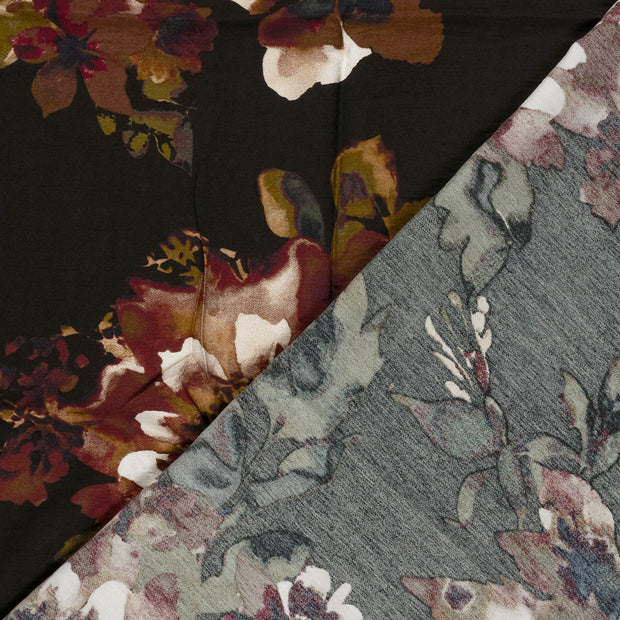 Viscose Nylon Crepe tissu fleurs imprimé 