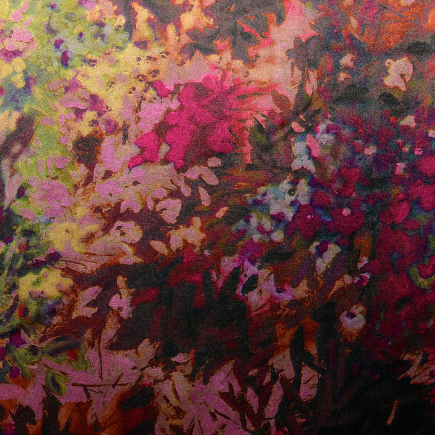 Velours fabric Flowers multicolor