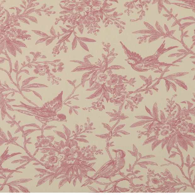 Cotton Poplin fabric Leaves Old Pink