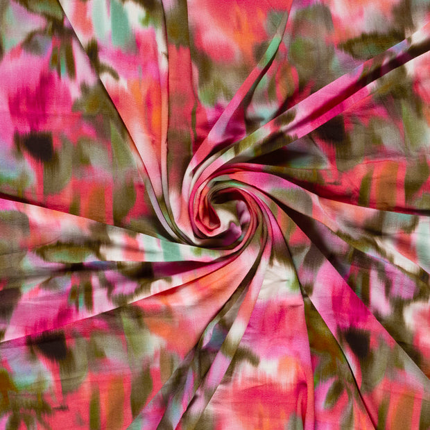 Viscose Jersey fabric Pink digital printed 