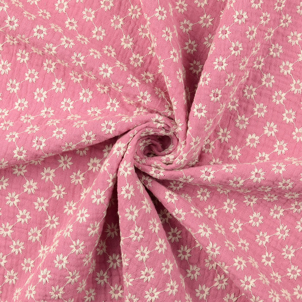 double gaze tissu Bordeaux 