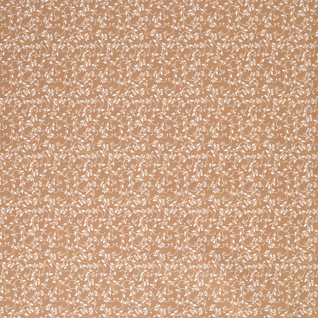 Popeline de Coton tissu Beige mat 