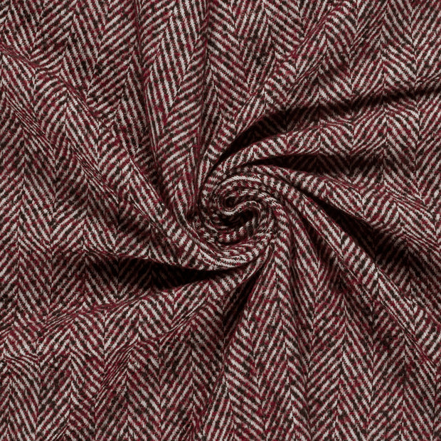 Jacquard tissu Bordeaux brossé 