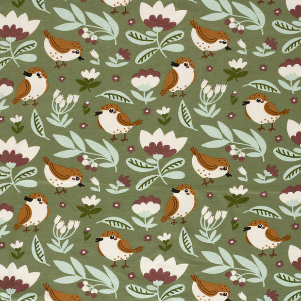 French Terry fabric Dark Mint matte 