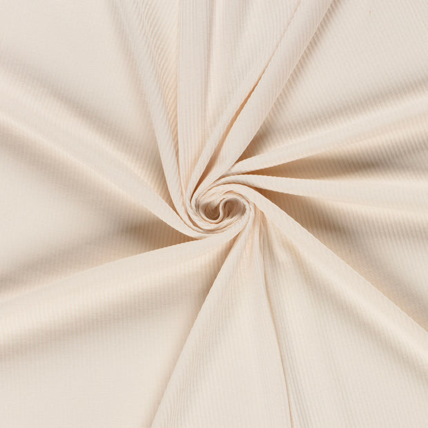 Rib Jersey tissu Ivory 