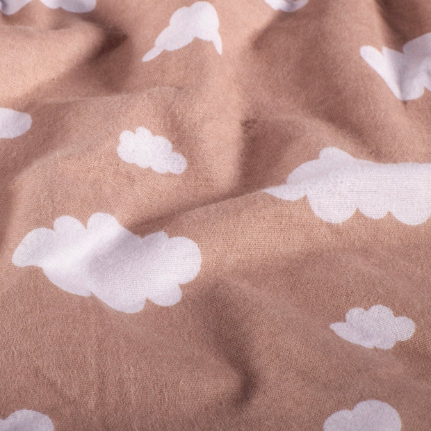Flanell fabrik Wolken Altrosa