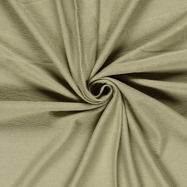 Terry Crêpe tissu Vert Olive 