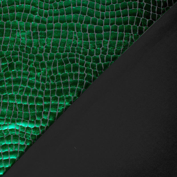 Lamé fabric Crocodiles Green