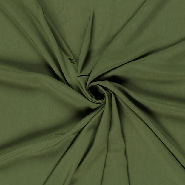 Bambus Poplin fabrik Khaki-Grün 
