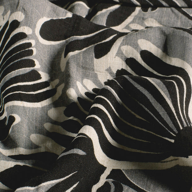  tissu fleurs Gris foncé