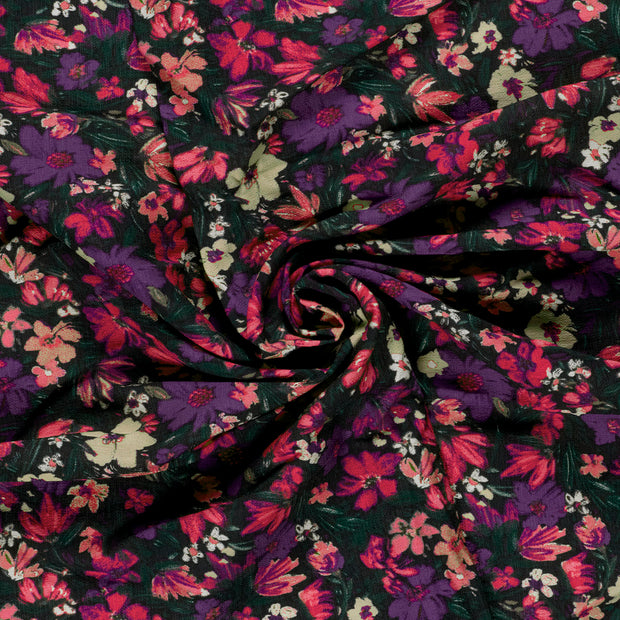 Viscose Nylon Ottoman fabrik Fuchsia bedruckt 