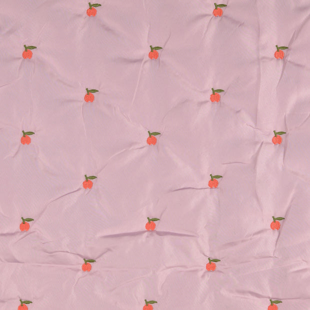 Woven Polyester fabric Fruits Old Pink