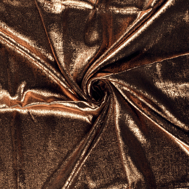 Satin tissu Bronze enduit 