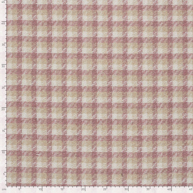 Jacquard fabrik Karo's Altrosa
