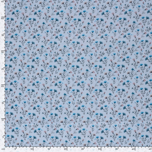 Waffelpiqué fabrik Babyblau