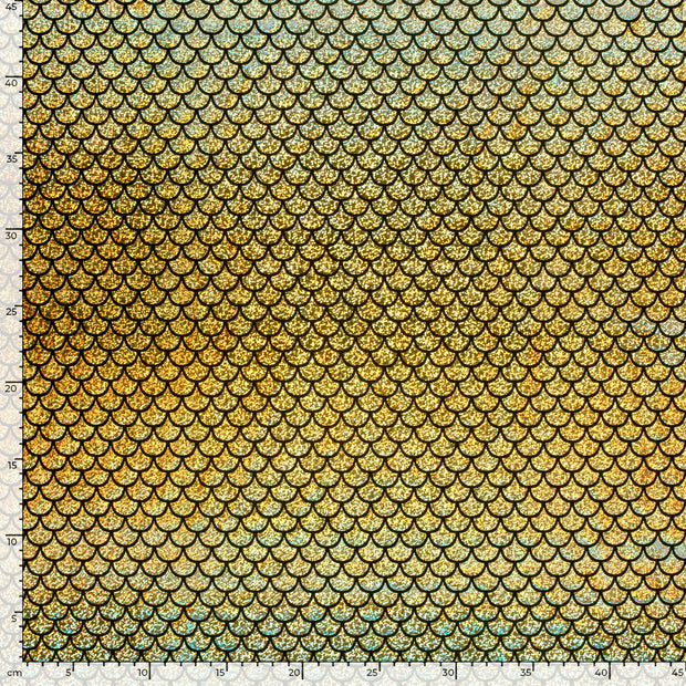 Lamé fabrik Meerjungfrau Gold
