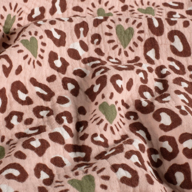 Muslin fabric Panther Light Pink