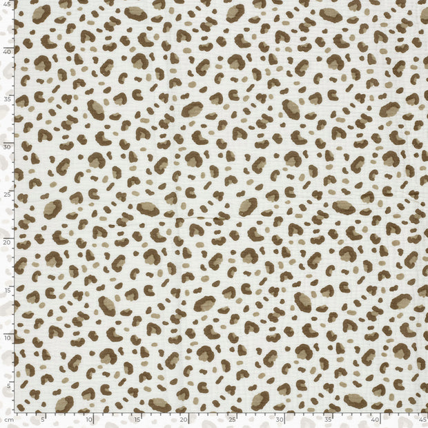 Muslin fabric Panther Off White