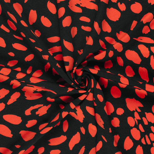 Punta di Roma fabric Orange printed 