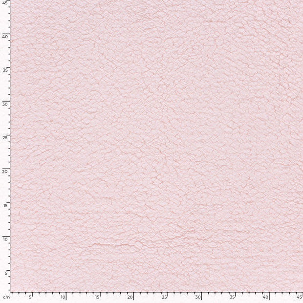 Fausse Fourrure tissu Unicolore Rose clair