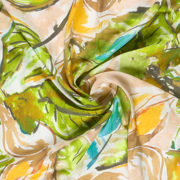  fabric Oker digital printed 