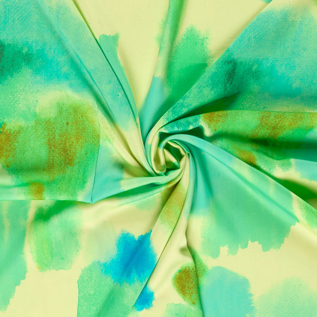 Viscose Satin tissu Menthe imprimé numérique 