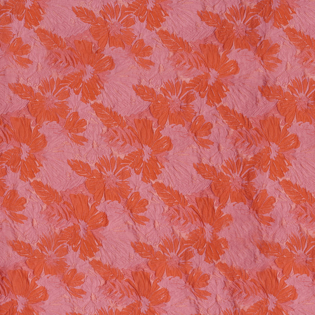 Jacquard fabric Coral shimmering 