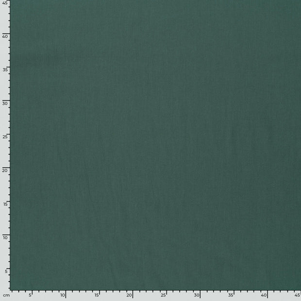 Coton Popeline GOTS tissu Unicolore Vert foncé