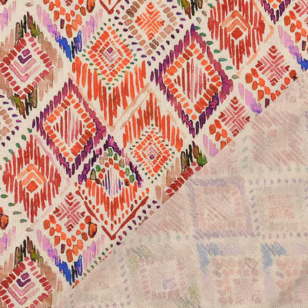 Heavy Knit fabric multicolor digital printed 