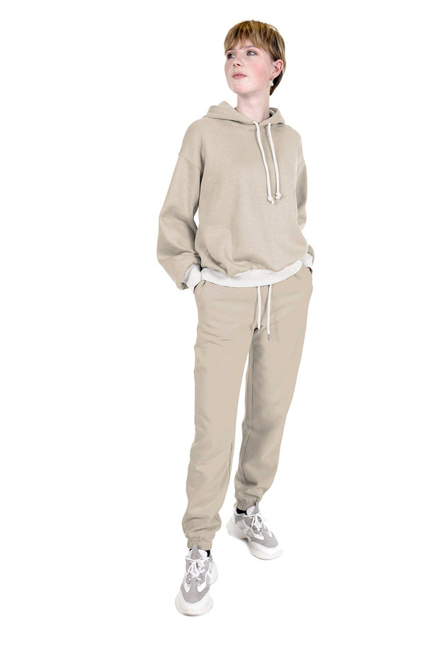 Jogging fabric Unicolour Beige