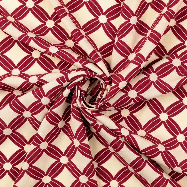 Viscose Poplin fabric Wine red 