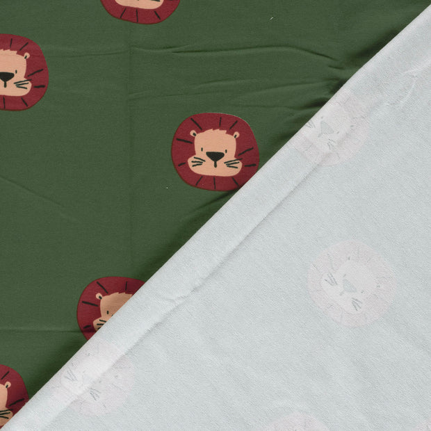 French Terry fabric Lions brushed and digital printed 