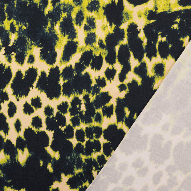 Viscose Satin fabrik grün digital bedruckt 