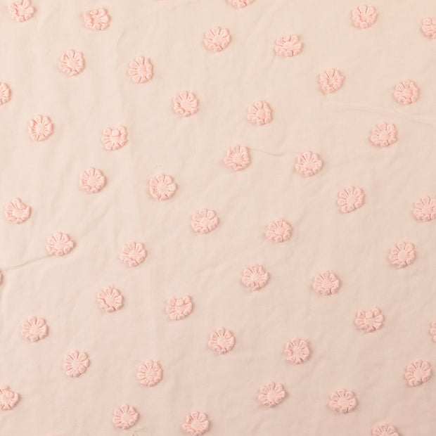 Popeline de Coton tissu fleurs Rose clair