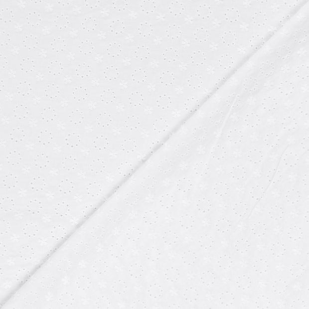 Cotton Poplin fabric Flowers embroidered 