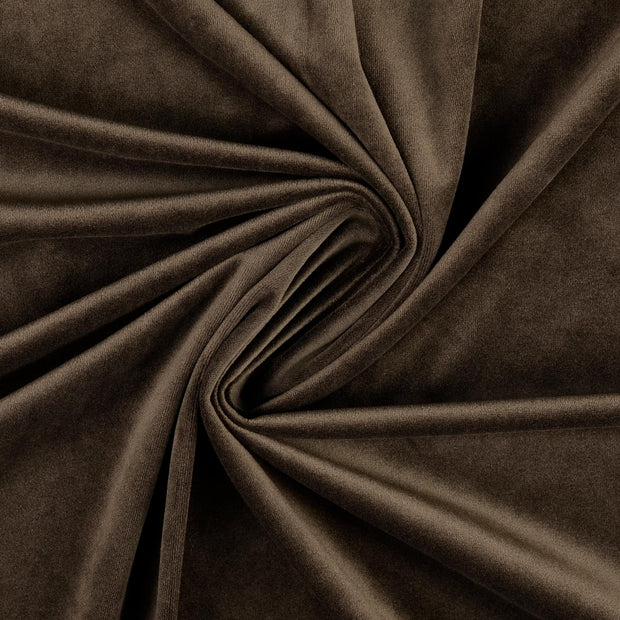 velours tissu marron 