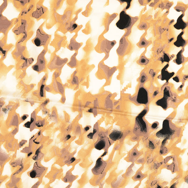 Sergé de Viscose tissu Pied-de-Poule beige