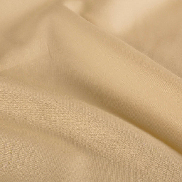 Cotton Poplin GOTS organic fabric Unicolour Camel