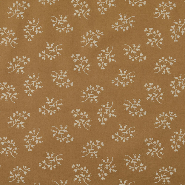 Baumwolle Popeline fabrik Blumen Beige