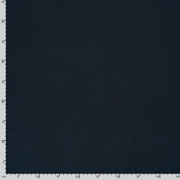 Double gaze très large tissu Unicolore Bleu Marine