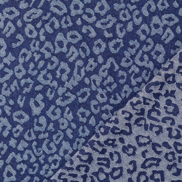 Denim fabric Navy jacquard 