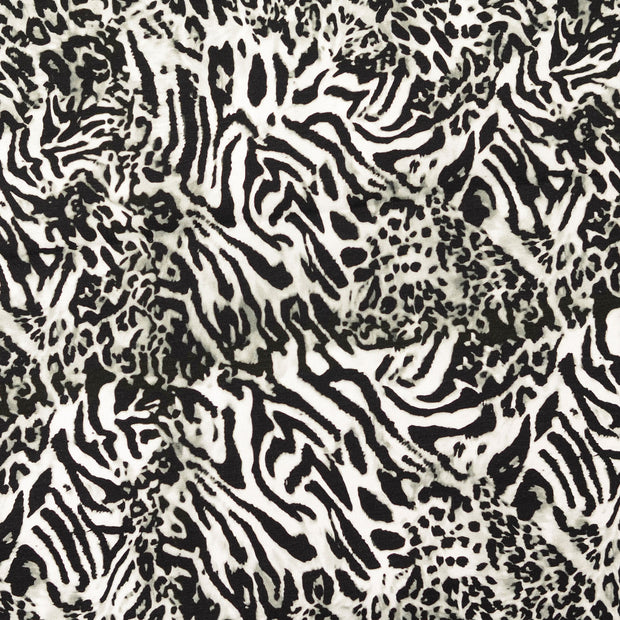 French Terry tissu animaux gris
