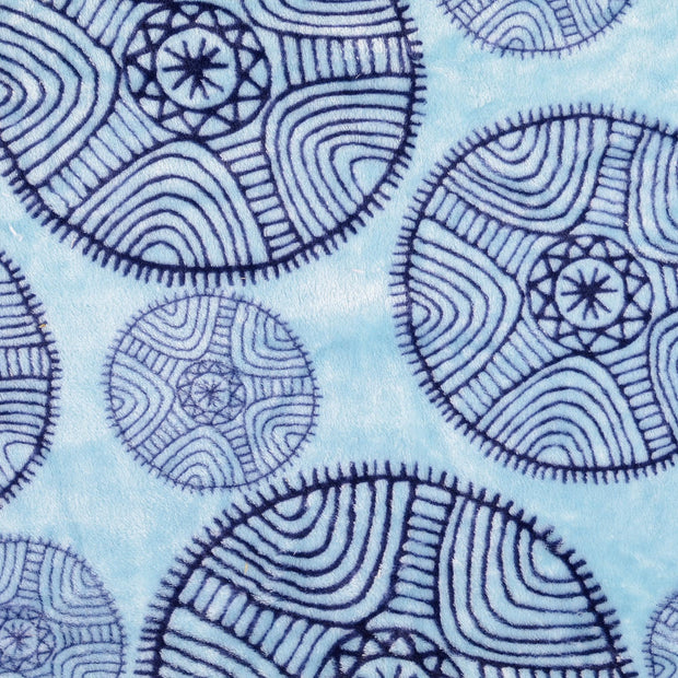 fleece fabric Mandala's mint